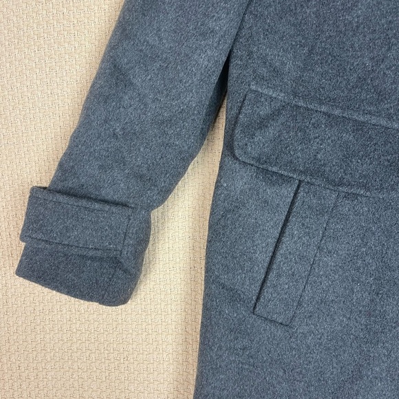 Sam Edelman Gray Pea Coat Classic Double-Breasted Style Size 12 - Picture 3 of 7